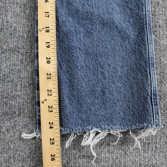 Agolde Jeans Womens 28 Pinch High Rise Straight Leg Raw Hem Denim Blue Casual - Picture 12 of 15